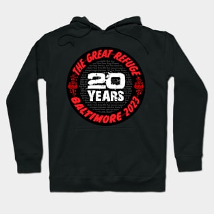 Great Refuge 20th Roll Call logo Hoodie